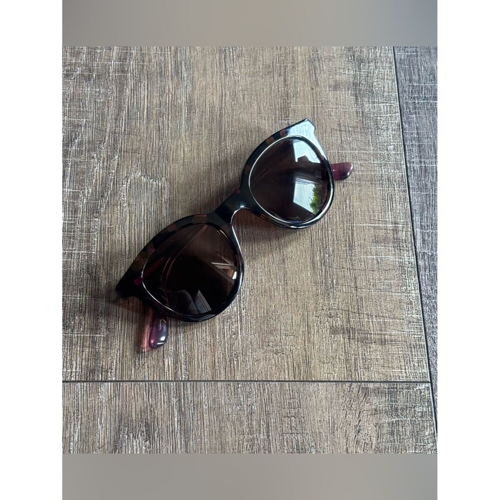Nifties women’s sunglasses violet medium tortoise shell rim cat eye 46-22-140
